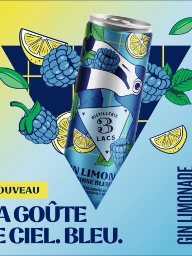 Plongez dans l’été avec le Gin Limonade Framboise Bleue de la Distillerie 3 Lacs !