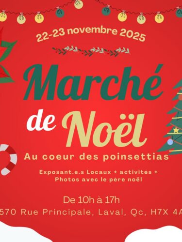Poinsettias & Marché de Noël aux Serres Cléroux