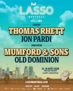 LASSO Montréal 2026 au parc Jean-Drapeau avec Thomas Rhett et Mumford & Sons