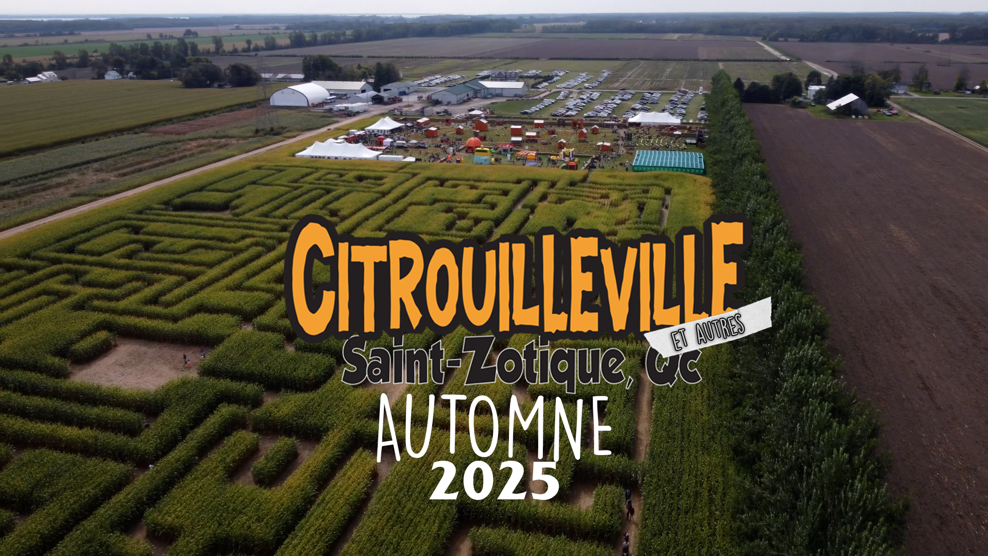 Décor de citrouilles à Citrouilleville St-Zotique en Montérégie
