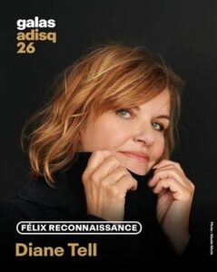 Diane Tell Prix reconnaissance Adisq 2026