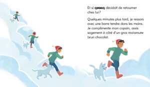 Couverture du livre Yuka et Qimmiq, roman jeunesse d’Isabelle Larouche illustré par Tara Miller