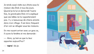 Couverture du livre Yuka et Qimmiq, roman jeunesse d’Isabelle Larouche illustré par Tara Miller