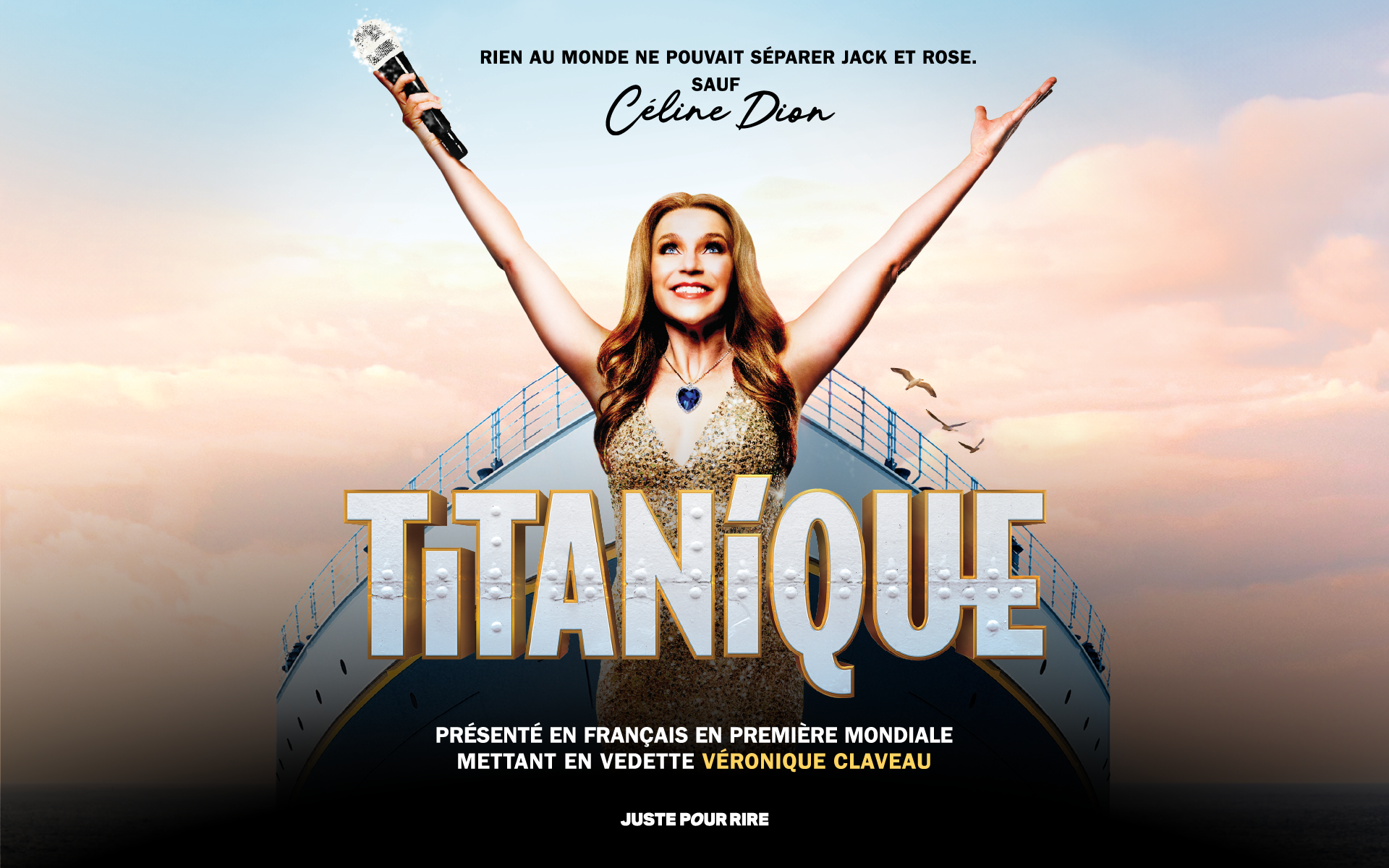 Affiche du spectacle Titanique 2026 avec Véronique Claveau en vedette