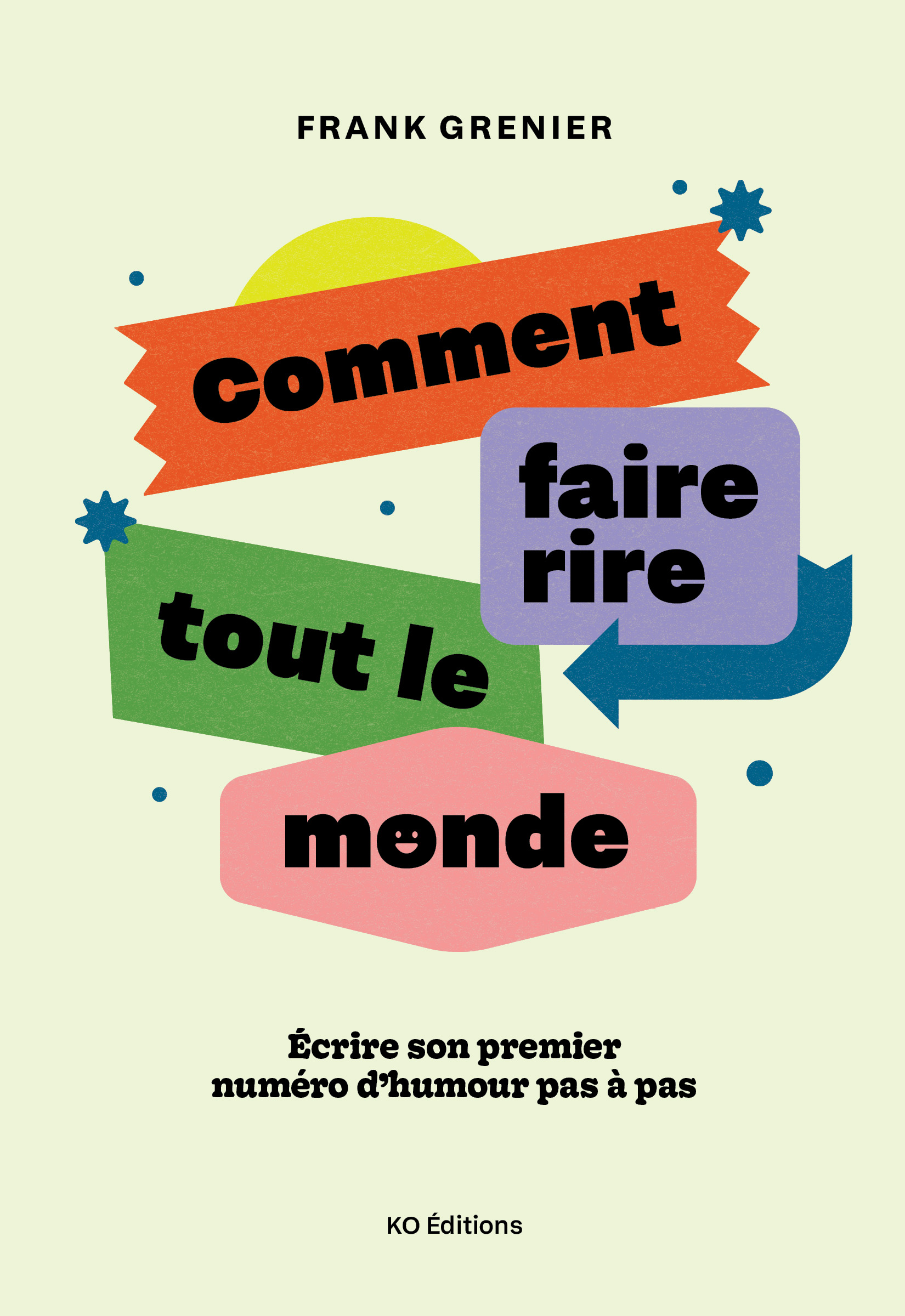 Frank Grenier présentant son livre Comment faire rire tout le monde au Salon du livre de Montréal.