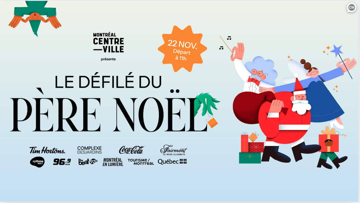 Le Défilé du Père Noël revient à Montréal le 22 novembre 2025