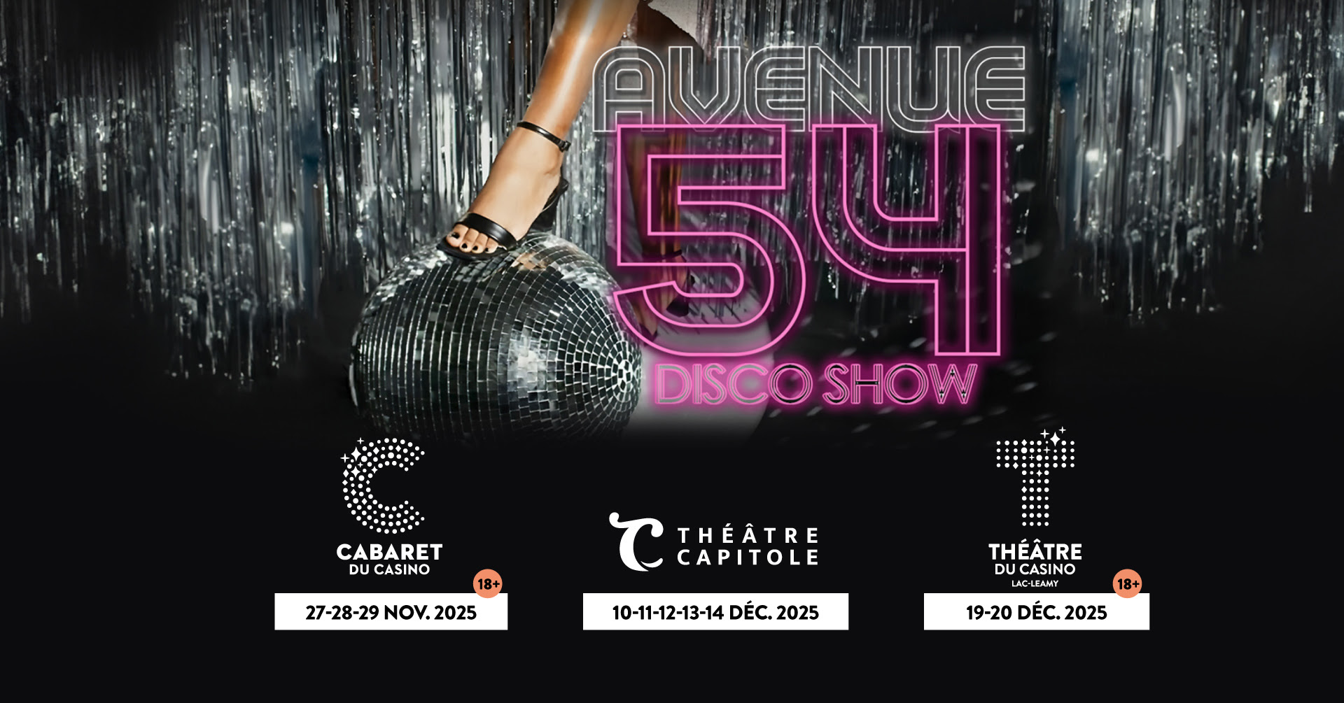 Avenue 54 sur scène – spectacle disco 2025 au Québec