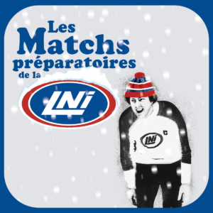 LNI - match d'improvisation extérieur sur la place des Festivals à Montréal en hiver.