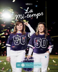 Patricia Paquin et Jessica Barker complices pour la série documentaire La mi-temps.