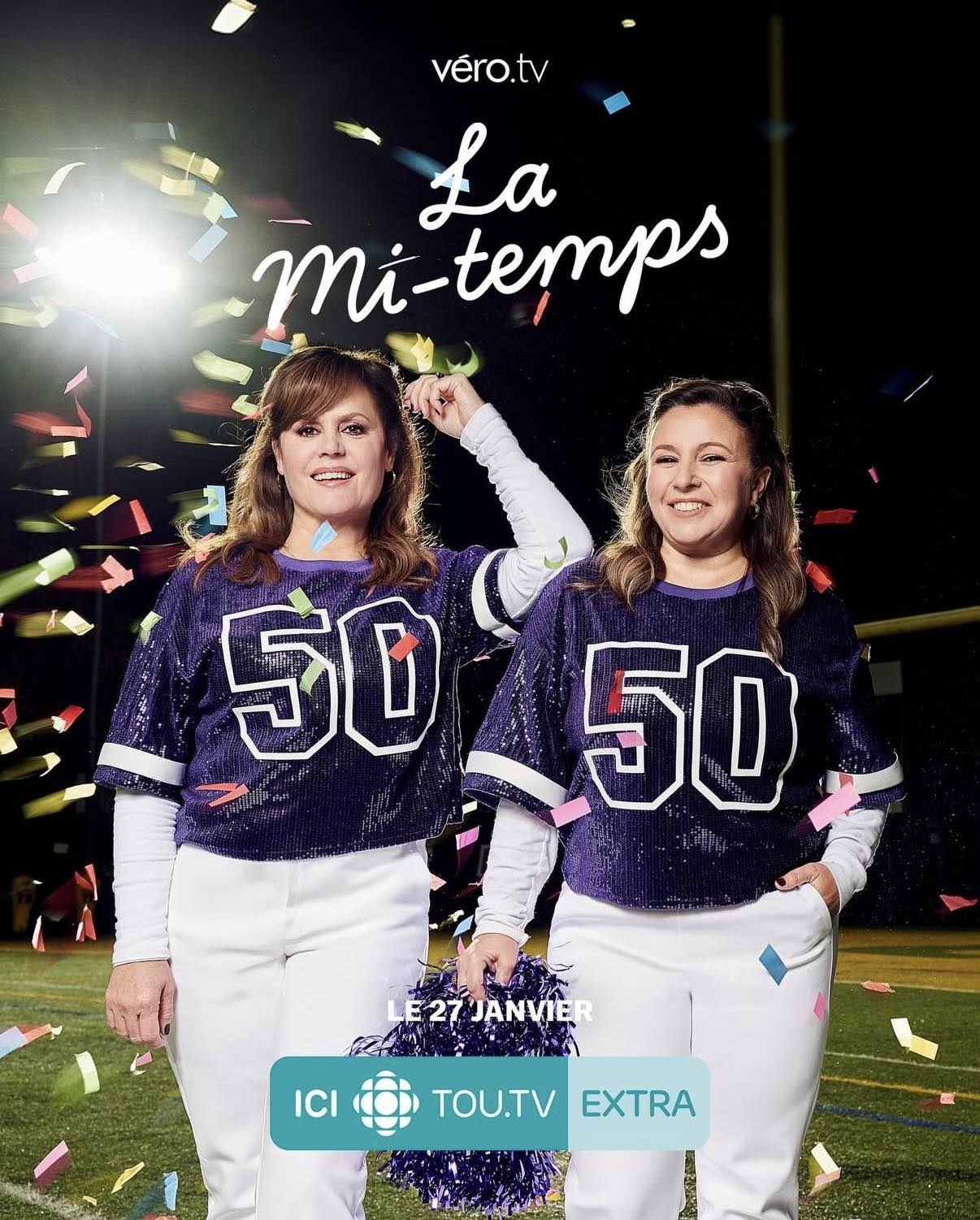 Patricia Paquin et Jessica Barker complices pour la série documentaire La mi-temps.