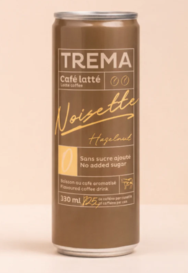 canette du nouveau café glacé Trema à la noisette