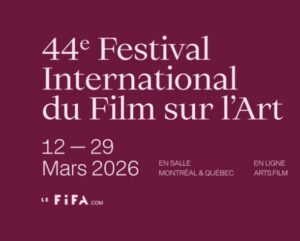 Affiche officielle du FIFA 44 – Festival International du Film sur l’Art 2026