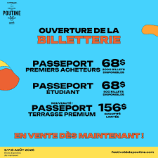 Ouverture de la billetterie - Festival e la Poutine