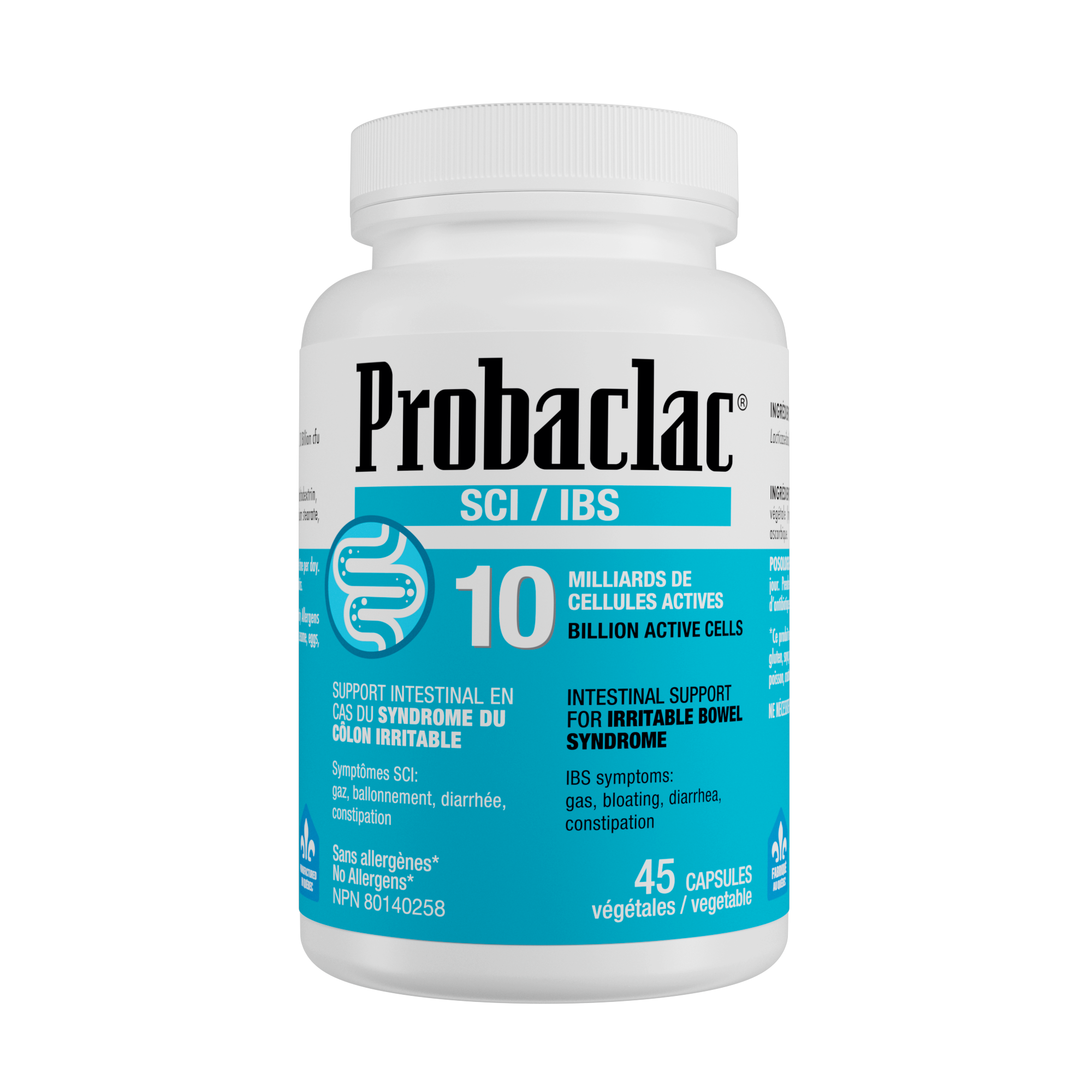 Boîtes de probiotiques Probaclac pour le côlon irritable