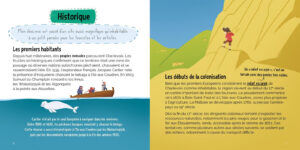 Couverture du livre jeunesse Les régions du Québec : Charlevoix, montrant des illustrations colorées des montagnes et du fleuve.