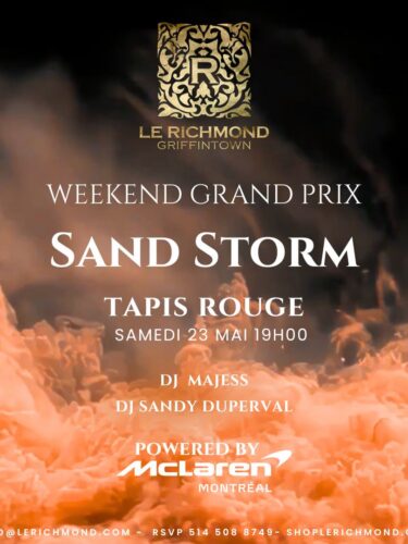 Soirée Tapis Rouge F1 au Richmond : L&rsquo;événement Sand Storm