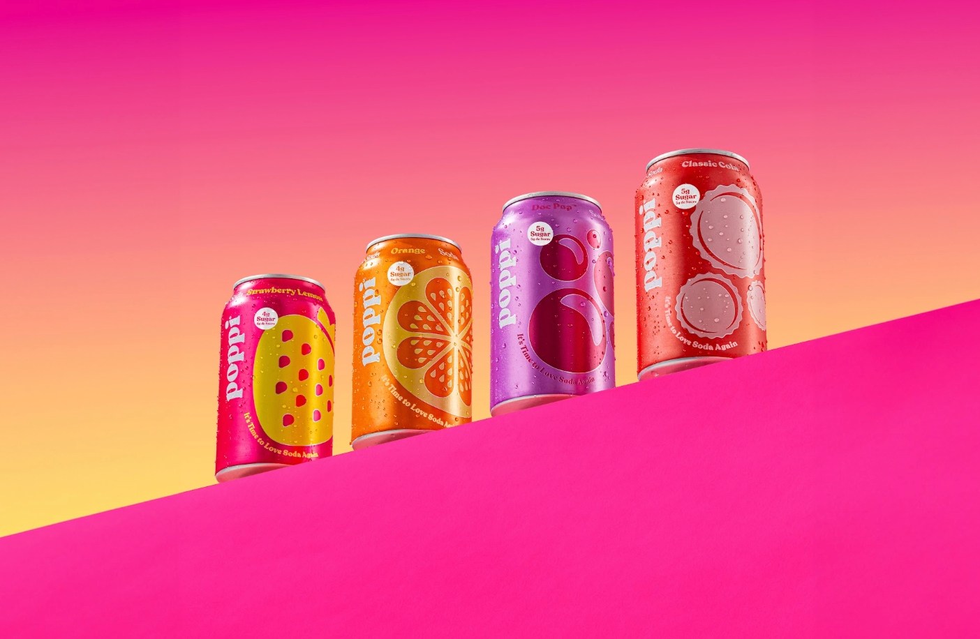 Poppi boisson pétillante poppi saveur citron fraise