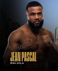 Jean Pascal et Francis Lafrenière face-à-face lors de la pesée sur la rue Crescent à Montréal