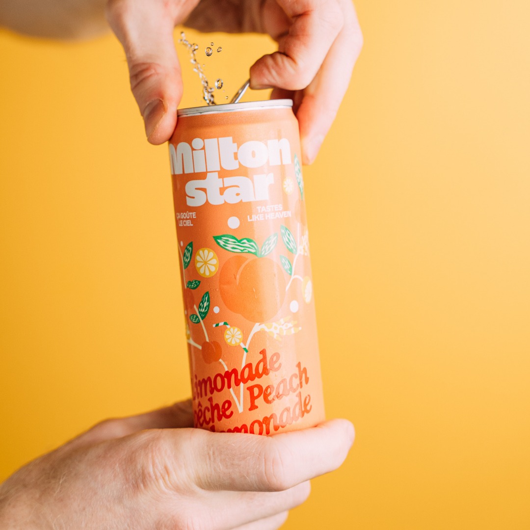 Canettes de Milton Star Limonade Pêche