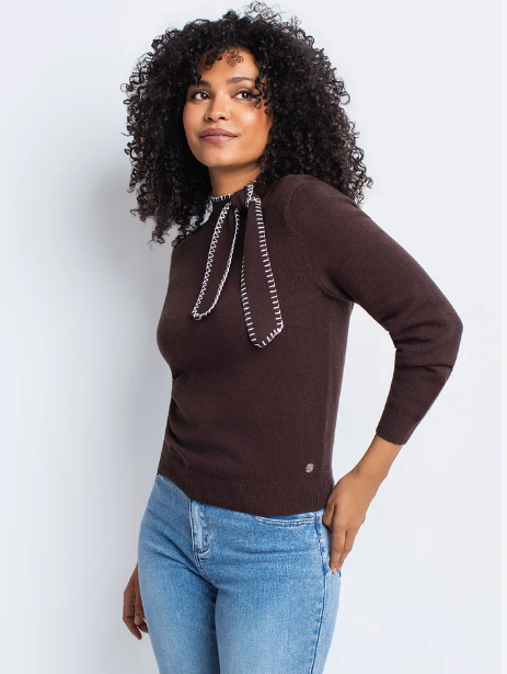 Vêtements de la collection automne et de la gamme Flora de la boutique Le Grenier avec tricots et blouses tendance.
