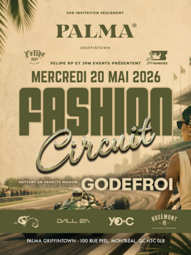 Fashion Circuit 2026 : Soirée mode glamour au Palma Montréal