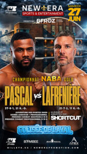 Jean Pascal et Francis Lafrenière fcombat le 27 juin 2027 au Colisée de Laval