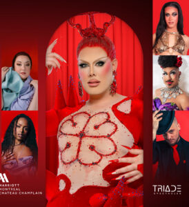 Rita Baga sur la scène du mythique Cabaret Caf'Conc' lors de sa réouverture au Marriott Montréal Château Champlain.