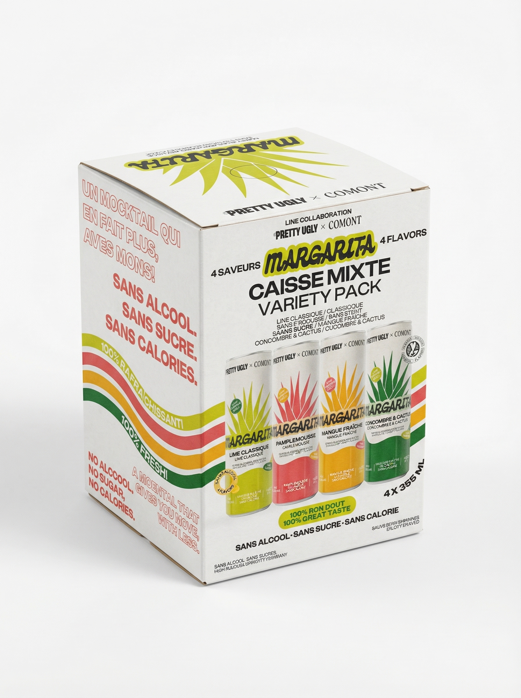 Canettes de Margarita sans alcool de The Pretty Ugly Company aux saveurs fruitées