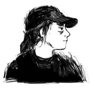 Portrait dessiné de l'auteure-illustratrice Charlotte Gosselin roman graphique