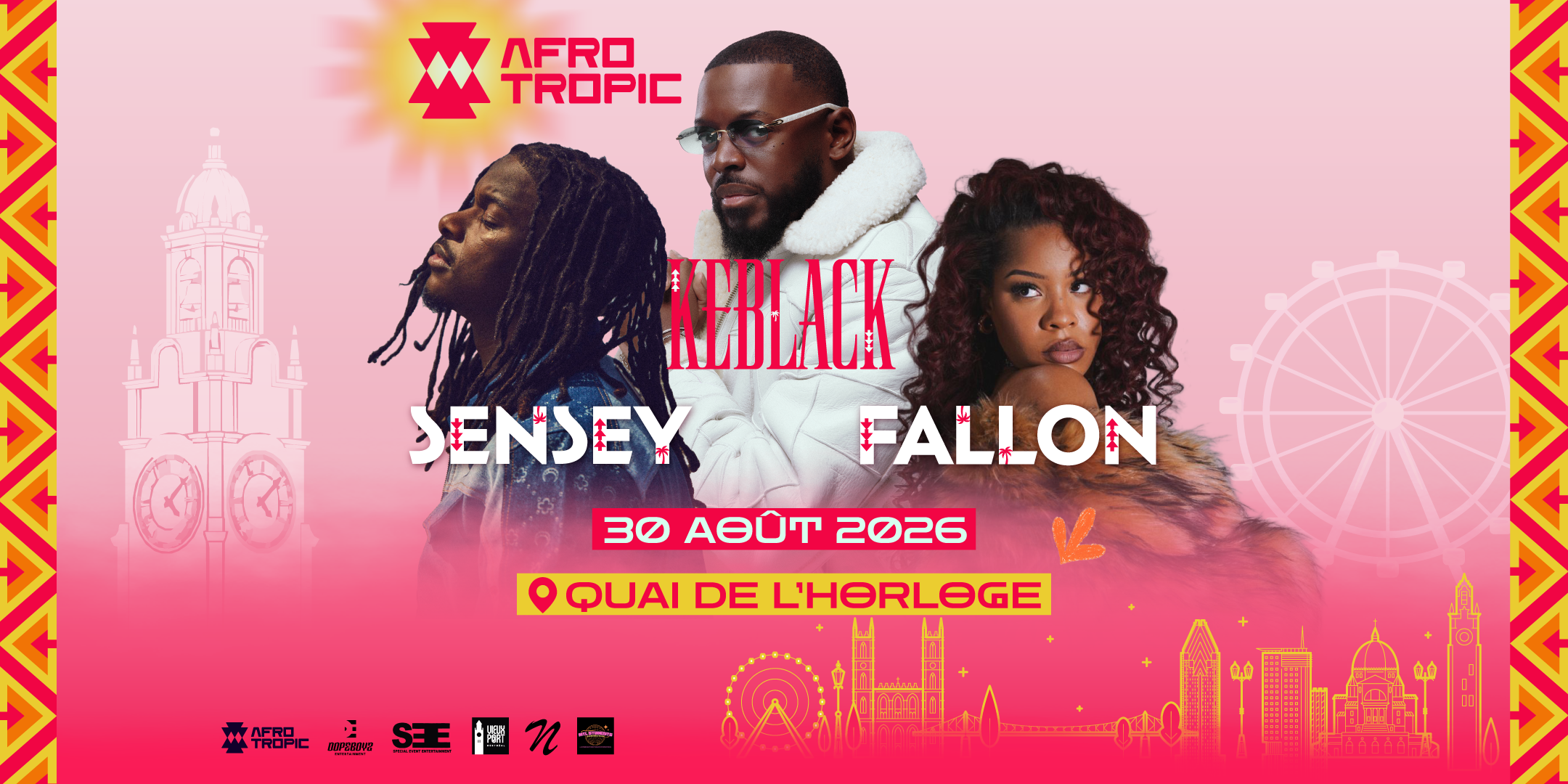 Festival AfroTropic devant le fleuve au Quai de l'Horloge dans le Vieux-Port de Montréal.
