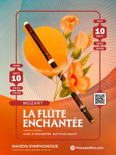 La Flûte enchantée de Mozart en concert à Montréal