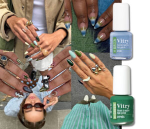Bouteilles de vernis à ongles BeGreen de Vitry aux couleurs d'automne et d'hiver.