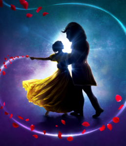 Affiche promotionnelle de la comédie musicale La Belle et la Bête présentée par Juste pour rire