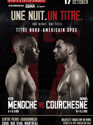Menoche c. Courchesne : le rendez-vous boxe de l’automne