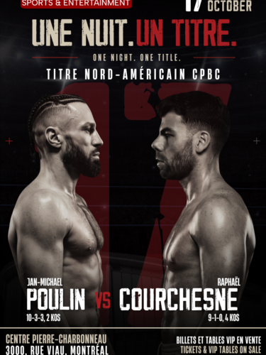 Poulin c. Courchesne : le rendez-vous boxe de l’automne