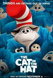 Affiche officielle du film d'animation Le Chat Chapeauté de Warner Bros.