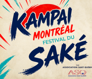 Dégustation de saké japonais lors de l'événement Kampai Montréal à la Salle Panorama du Marché Jean-Talon