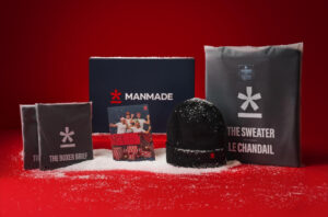 Coffret-cadeau de Noël MANMADE avec pyjama, tuque KOMBI et boxers pour hommes